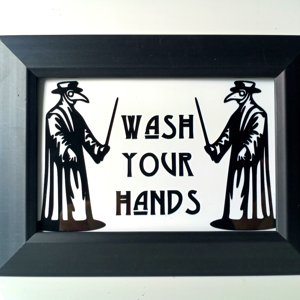 Plague Doctor Comedy Home Decor Restroon Washroom Bathroom Home Decor Accent Art - Picture 5 of 7